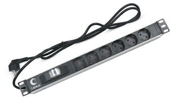 Блок силовых розеток 19" Cabeus PDU-6P-B-2EU