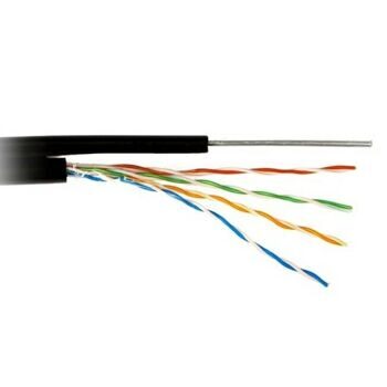 Внешняя экранированная витая пара Кабель FTP 4PR 24AWG CAT5e Outdoor с тросом/305м.